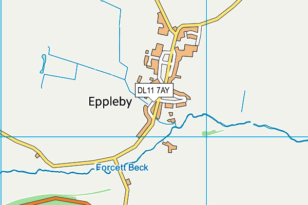 Trinity Academy Eppleby Forcett map (DL11 7AY) - OS VectorMap District (Ordnance Survey)
