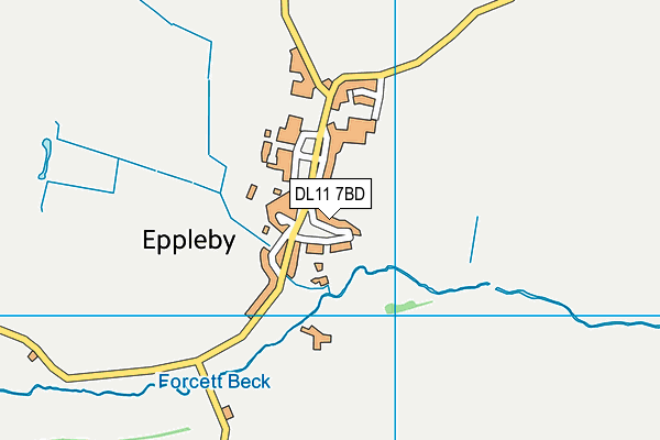 DL11 7BD map - OS VectorMap District (Ordnance Survey)