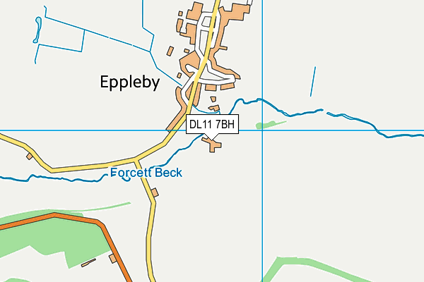 DL11 7BH map - OS VectorMap District (Ordnance Survey)