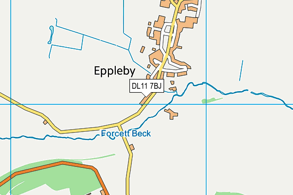 DL11 7BJ map - OS VectorMap District (Ordnance Survey)