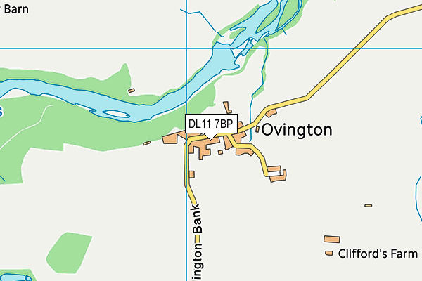 DL11 7BP map - OS VectorMap District (Ordnance Survey)