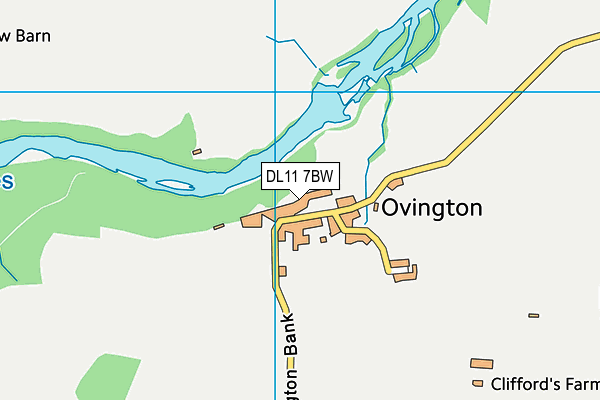 DL11 7BW map - OS VectorMap District (Ordnance Survey)