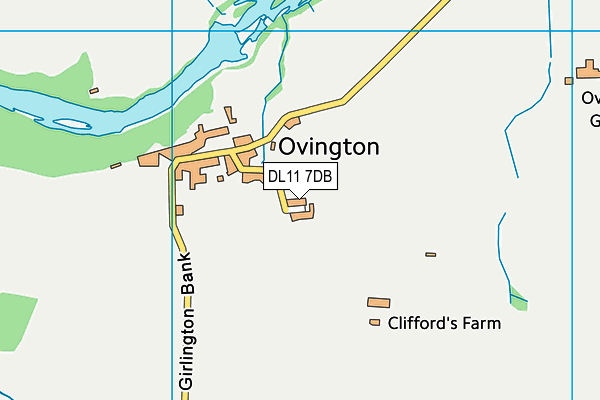 DL11 7DB map - OS VectorMap District (Ordnance Survey)