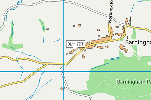 DL11 7DT map - OS VectorMap District (Ordnance Survey)