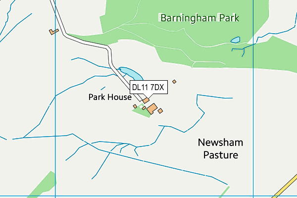 DL11 7DX map - OS VectorMap District (Ordnance Survey)