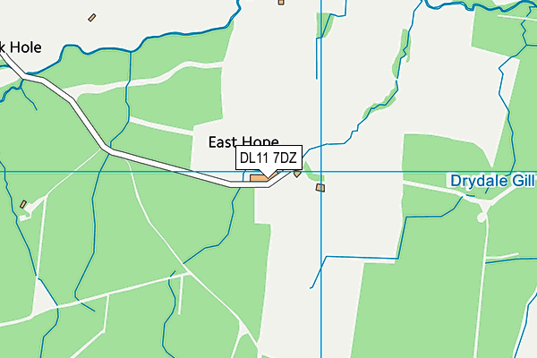 DL11 7DZ map - OS VectorMap District (Ordnance Survey)