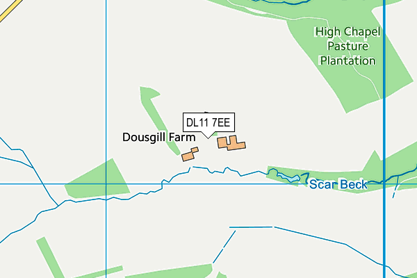 DL11 7EE map - OS VectorMap District (Ordnance Survey)