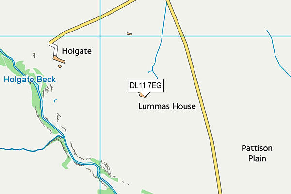 DL11 7EG map - OS VectorMap District (Ordnance Survey)