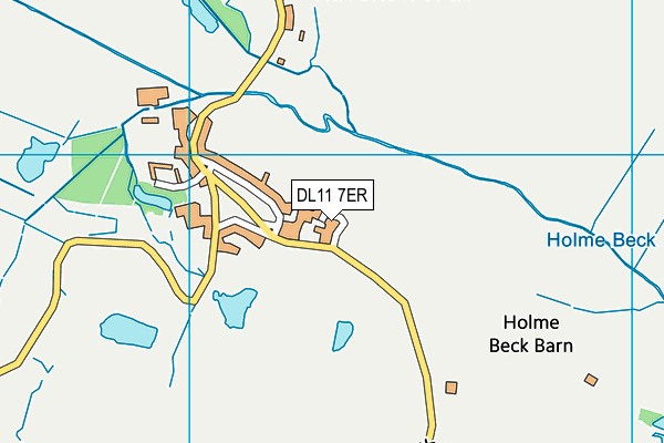 DL11 7ER map - OS VectorMap District (Ordnance Survey)