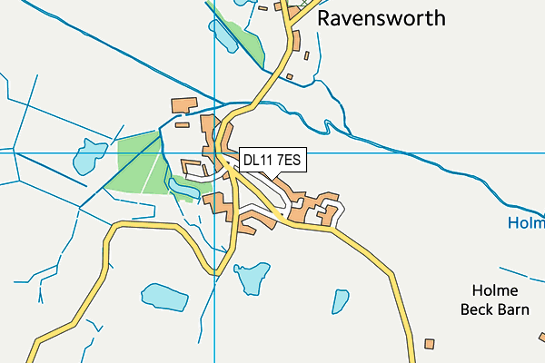 DL11 7ES map - OS VectorMap District (Ordnance Survey)