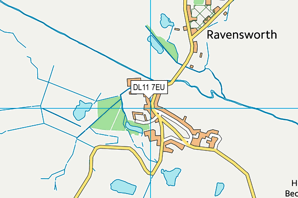 DL11 7EU map - OS VectorMap District (Ordnance Survey)