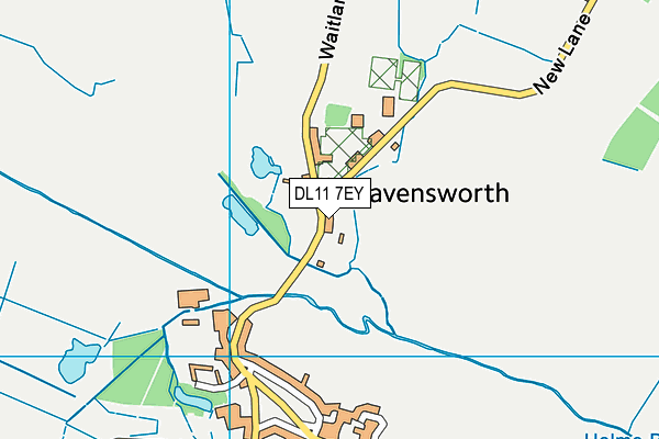 DL11 7EY map - OS VectorMap District (Ordnance Survey)