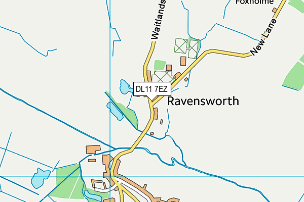 DL11 7EZ map - OS VectorMap District (Ordnance Survey)