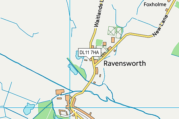 DL11 7HA map - OS VectorMap District (Ordnance Survey)