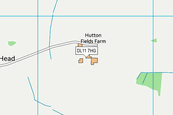 DL11 7HG map - OS VectorMap District (Ordnance Survey)