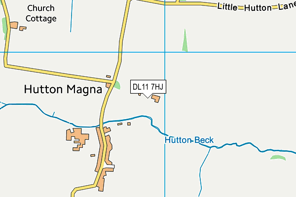 DL11 7HJ map - OS VectorMap District (Ordnance Survey)