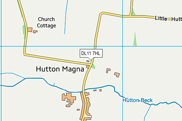 DL11 7HL map - OS VectorMap District (Ordnance Survey)