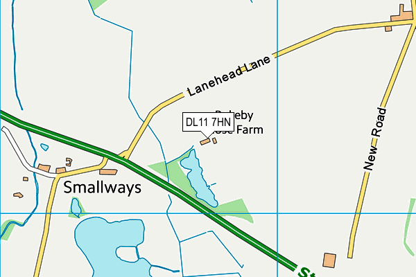 DL11 7HN map - OS VectorMap District (Ordnance Survey)