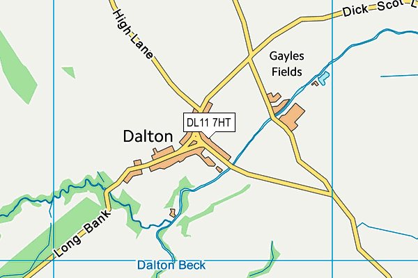 DL11 7HT map - OS VectorMap District (Ordnance Survey)