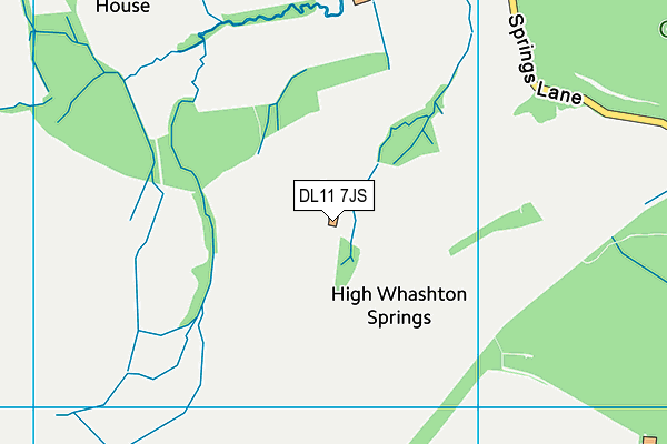 DL11 7JS map - OS VectorMap District (Ordnance Survey)