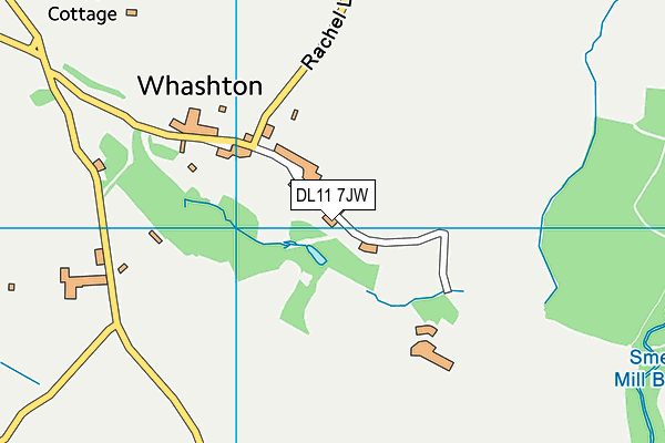 DL11 7JW map - OS VectorMap District (Ordnance Survey)