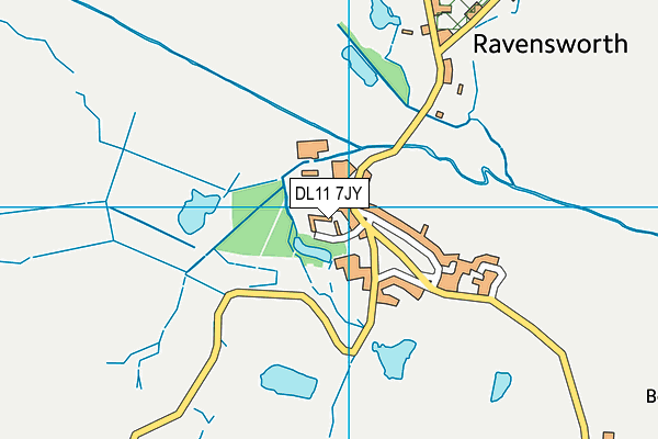 DL11 7JY map - OS VectorMap District (Ordnance Survey)