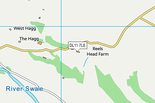 DL11 7LE map - OS VectorMap District (Ordnance Survey)