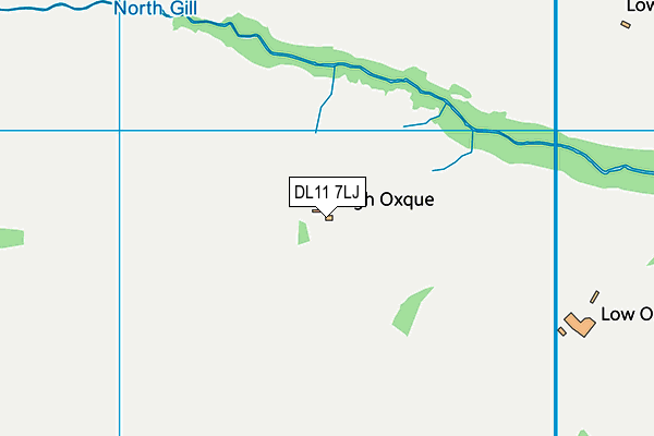 DL11 7LJ map - OS VectorMap District (Ordnance Survey)