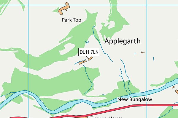 DL11 7LN map - OS VectorMap District (Ordnance Survey)