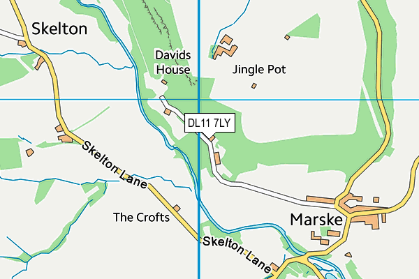 DL11 7LY map - OS VectorMap District (Ordnance Survey)