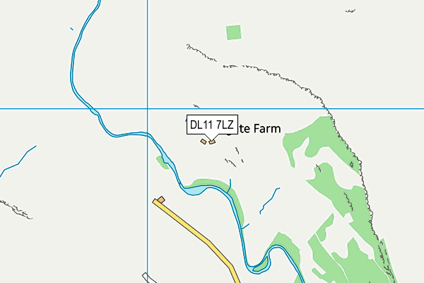 DL11 7LZ map - OS VectorMap District (Ordnance Survey)
