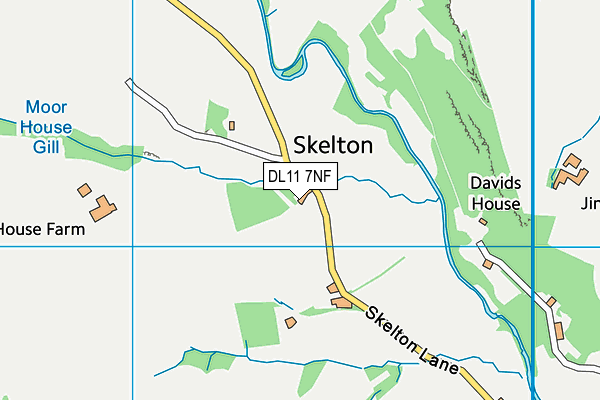 DL11 7NF map - OS VectorMap District (Ordnance Survey)