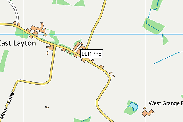 DL11 7PE map - OS VectorMap District (Ordnance Survey)