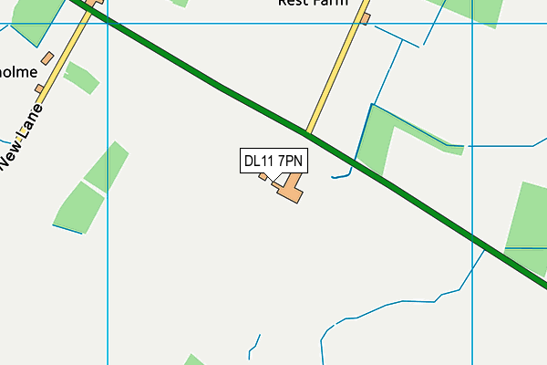 DL11 7PN map - OS VectorMap District (Ordnance Survey)