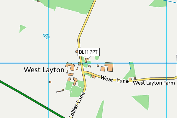 DL11 7PT map - OS VectorMap District (Ordnance Survey)