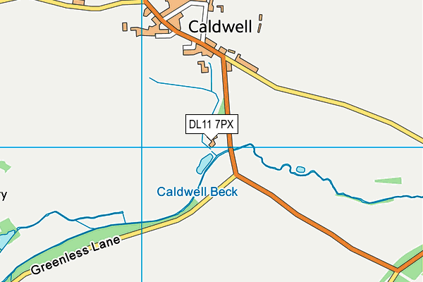 DL11 7PX map - OS VectorMap District (Ordnance Survey)