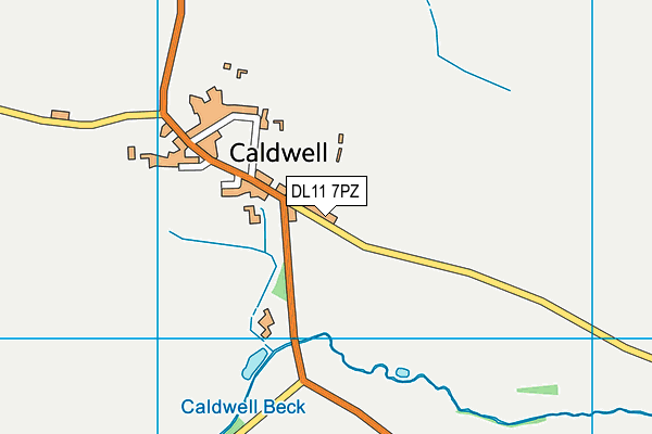 DL11 7PZ map - OS VectorMap District (Ordnance Survey)