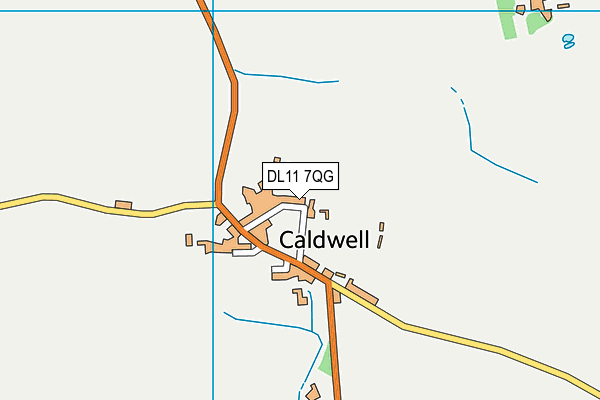 DL11 7QG map - OS VectorMap District (Ordnance Survey)