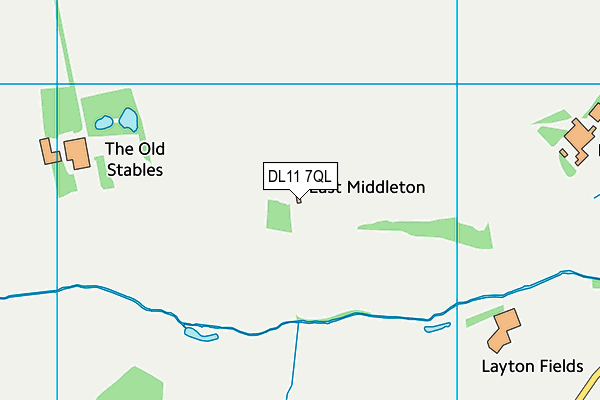 DL11 7QL map - OS VectorMap District (Ordnance Survey)