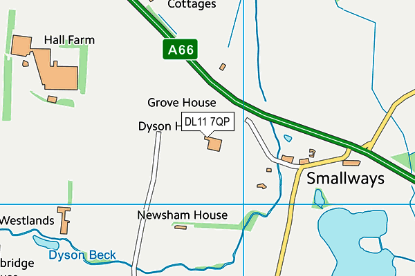 DL11 7QP map - OS VectorMap District (Ordnance Survey)