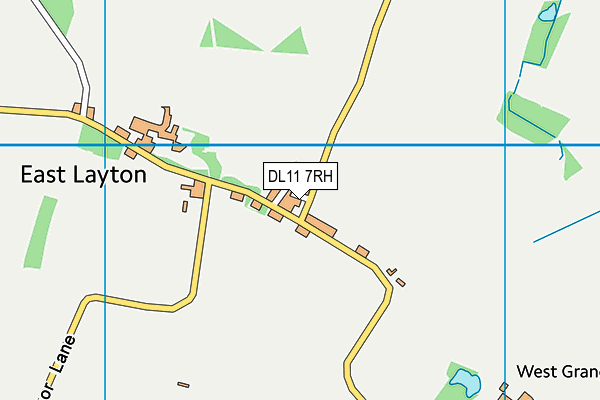 DL11 7RH map - OS VectorMap District (Ordnance Survey)