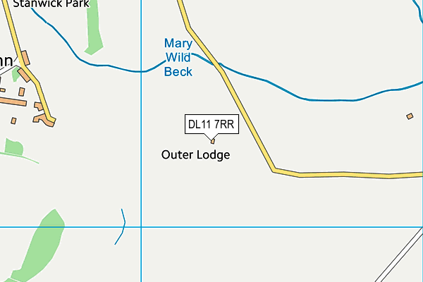 DL11 7RR map - OS VectorMap District (Ordnance Survey)