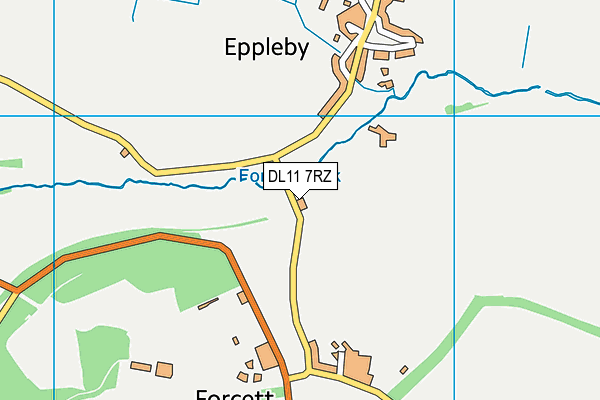 DL11 7RZ map - OS VectorMap District (Ordnance Survey)