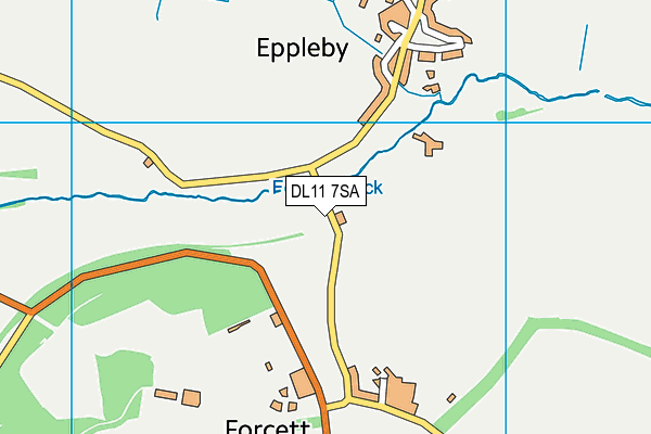 DL11 7SA map - OS VectorMap District (Ordnance Survey)