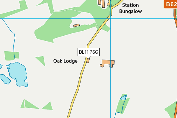 DL11 7SG map - OS VectorMap District (Ordnance Survey)