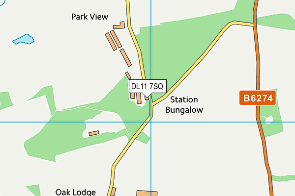 DL11 7SQ map - OS VectorMap District (Ordnance Survey)