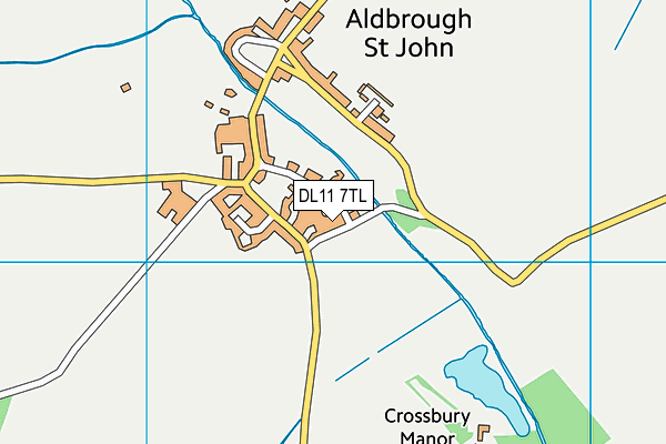 Aldbrough Village Green Football And Cricket Ground map (DL11 7TL) - OS VectorMap District (Ordnance Survey)