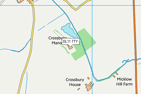 DL11 7TY map - OS VectorMap District (Ordnance Survey)