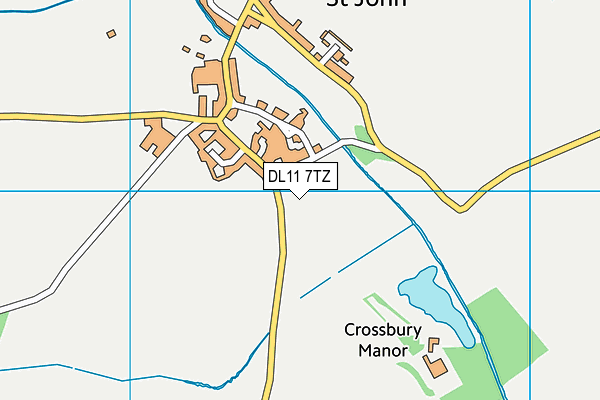 DL11 7TZ map - OS VectorMap District (Ordnance Survey)