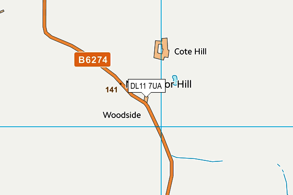 DL11 7UA map - OS VectorMap District (Ordnance Survey)